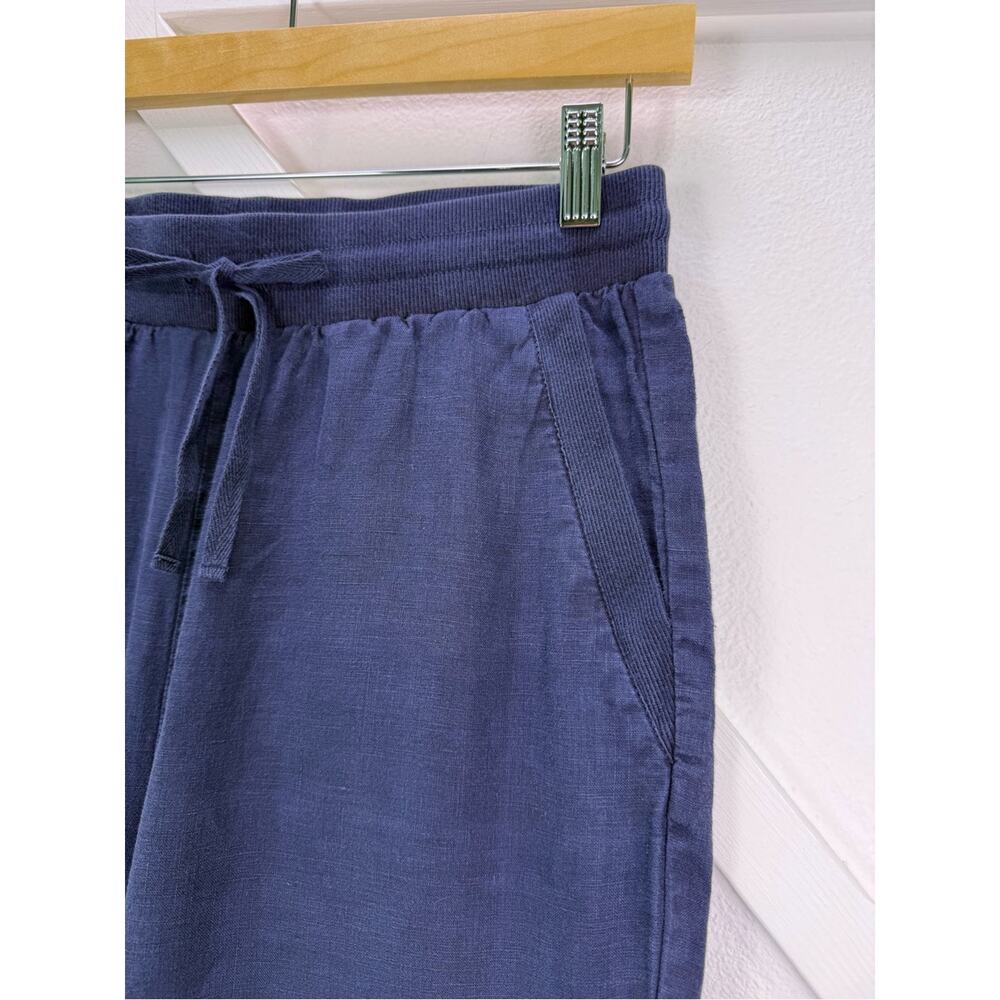 Michael Stars Nolan 100% Linen Drawstring Pants Nocturnal Navy Size XS - Picture 3 of 12